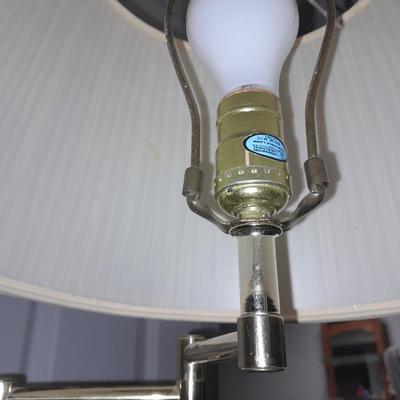Brass Floor lamp with adjustable swing movement and lamp shade