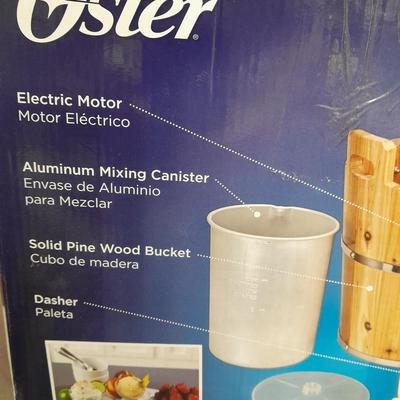 Oster Ice Cream shop 4-quart wooden bucket ice cream maker