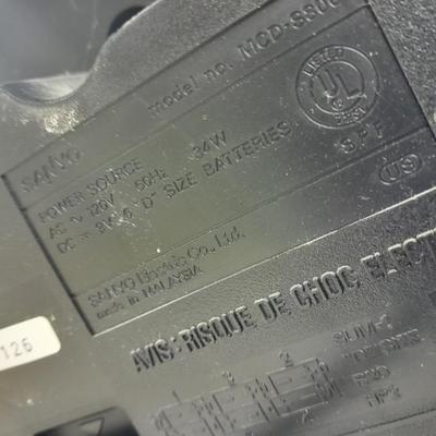 Sanyo boom box ghetto blaster with detachable speakers AM/FM Dual cassette CD player BASSXPANDER