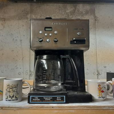Cuisinart Coffee Maker.  Pot or single brew Coffee with coffee mugs