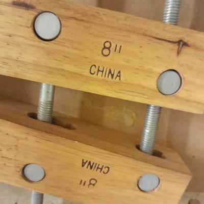 Two 8" Wooden clamps for woodworking