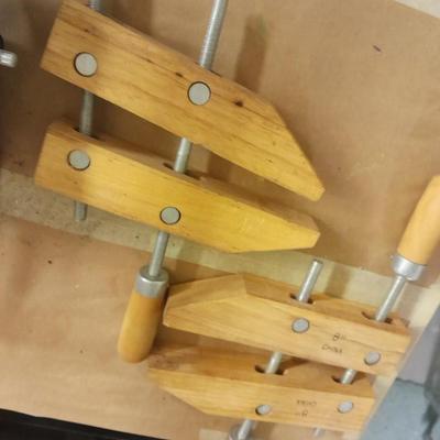 Two 8" Wooden clamps for woodworking