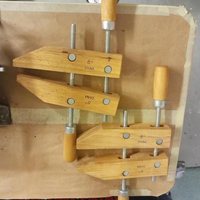 Two 8" Wooden clamps for woodworking