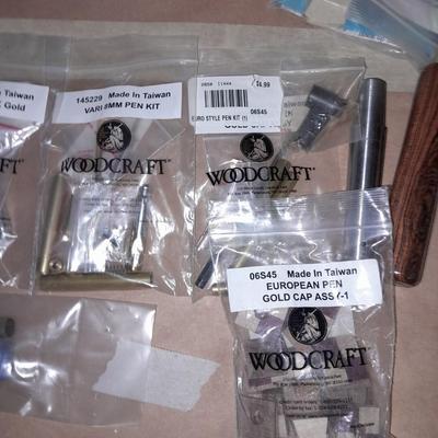 Cigar pen making supplies, Hardwoods, and woodcraft Pen clips, tips, Pen 24k Gold  insides.