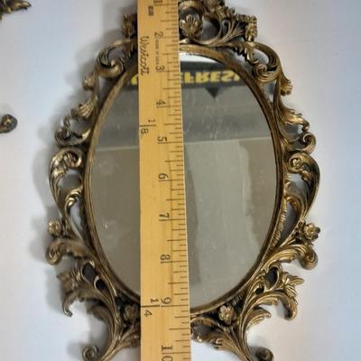 MCM Mirror with stand and matching shelf