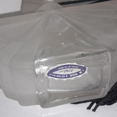 Filigree Gold French vanity set, Mirror, Cologne & Perfume Empty Bottles, vase, and frosted glass perfume bottle