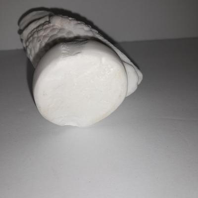 Vintage white Alabaster owl pair and Porcelain owl figure