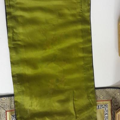 Two Vintage Chinese Silk Hand Embroidered bird and Flower textile Panels- Bird pictures and plates