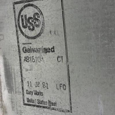 HUGE welded Galvanized metal Trunk with lock hasp Perfect storage for your treasures!