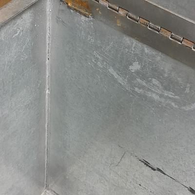 HUGE welded Galvanized metal Trunk with lock hasp Perfect storage for your treasures!