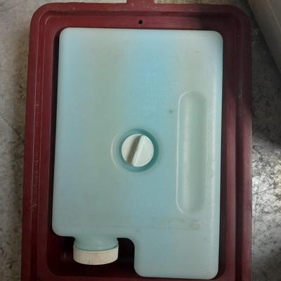 Two Wenzel-fold up stadium seating with small Gott tote cooler