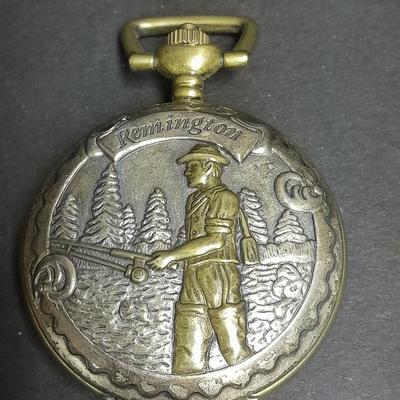 Remington Fishing man Pocket watch