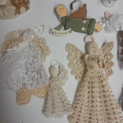 Angel figures and ornaments Glass blown March angel, wood angel and more