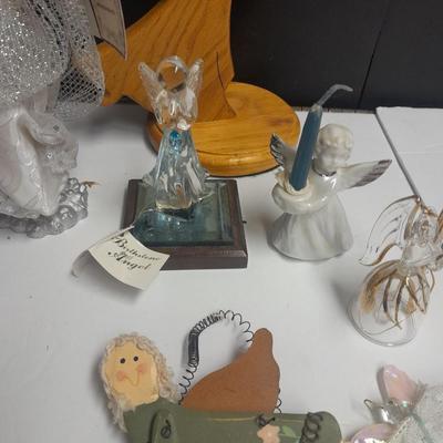 Angel figures and ornaments Glass blown March angel, wood angel and more