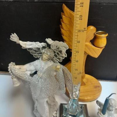 Angel figures and ornaments Glass blown March angel, wood angel and more