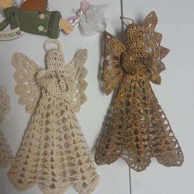 Angel figures and ornaments Glass blown March angel, wood angel and more