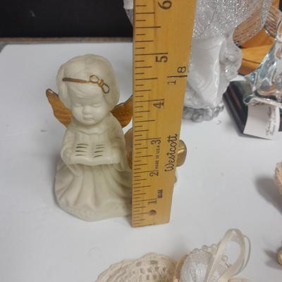 Angel figures and ornaments Glass blown March angel, wood angel and more