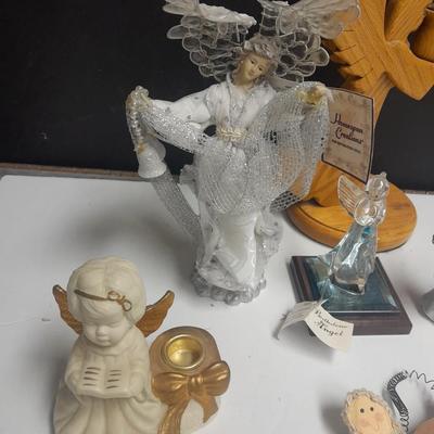 Angel figures and ornaments Glass blown March angel, wood angel and more