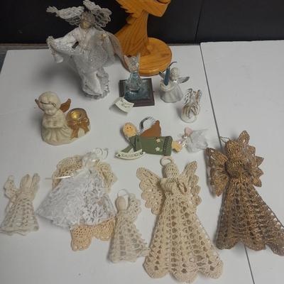 Angel figures and ornaments Glass blown March angel, wood angel and more