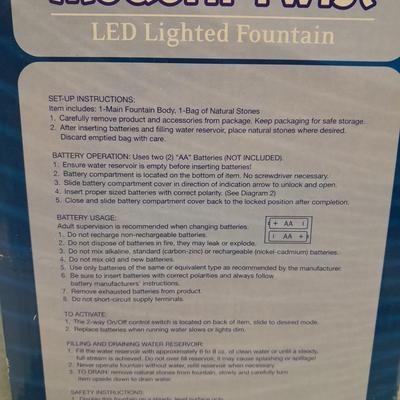 Modern Twist Desktop waterfall fountain and Vintage Carved Cork Art Diorama Tri Fold Table Decor Black Frame Asian SanYou