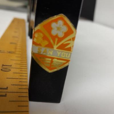 Modern Twist Desktop waterfall fountain and Vintage Carved Cork Art Diorama Tri Fold Table Decor Black Frame Asian SanYou