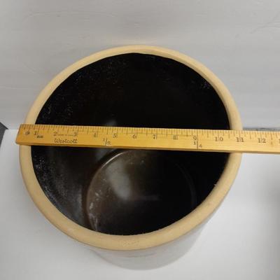 Rare 4 Gallon Ransbottom Crown Stoneware Crock Pickling / Sauer Kraut Decorative Excellent Condition