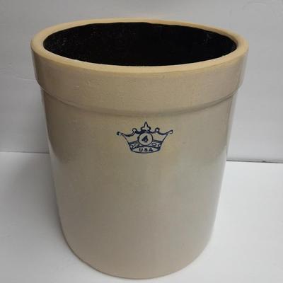 Rare 4 Gallon Ransbottom Crown Stoneware Crock Pickling / Sauer Kraut Decorative Excellent Condition