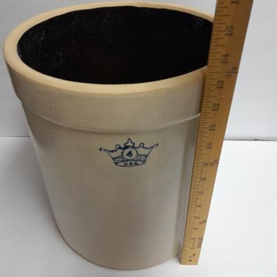 Rare 4 Gallon Ransbottom Crown Stoneware Crock Pickling / Sauer Kraut Decorative Excellent Condition