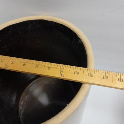 Rare 4 Gallon Ransbottom Crown Stoneware Crock Pickling / Sauer Kraut Decorative Excellent Condition
