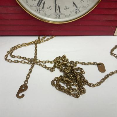 Beautiful Farm Red Barn Wall clock with West Germany clock with weights (no pendulum)