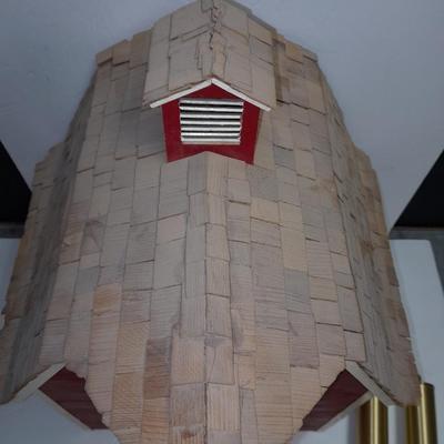 Beautiful Farm Red Barn Wall clock with West Germany clock with weights (no pendulum)