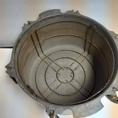 Antique All American Cast Aluminum Pressure Cooker Canner no. 7 Wisconsin Foundry Co, 15 1/2 QT,