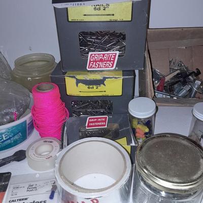 Variety of home hardware with drawered organizer box