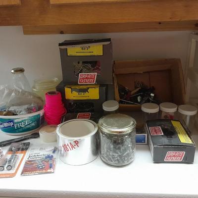 Variety of home hardware with drawered organizer box