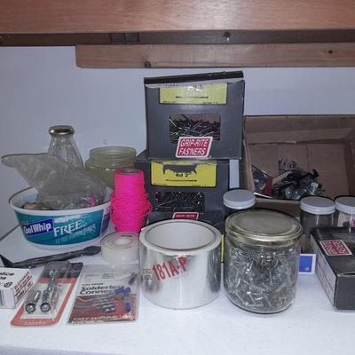 Variety of home hardware with drawered organizer box