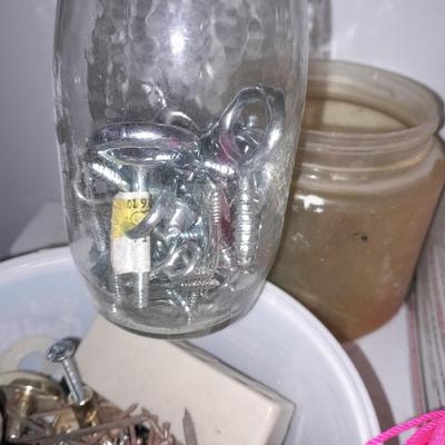 Variety of home hardware with drawered organizer box