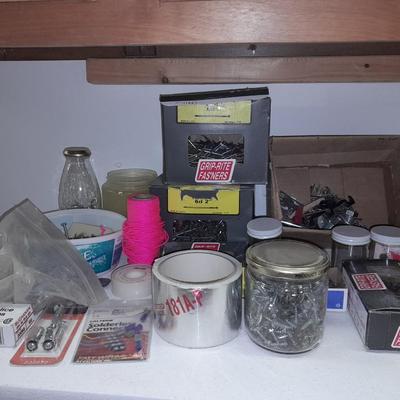 Variety of home hardware with drawered organizer box