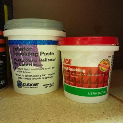 Variety of household chemicals and repair needs