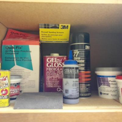Variety of household chemicals and repair needs