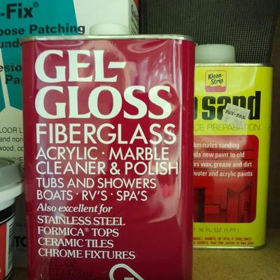 Variety of household chemicals and repair needs