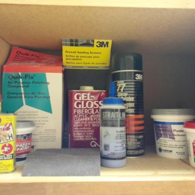 Variety of household chemicals and repair needs