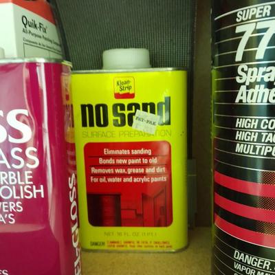 Variety of household chemicals and repair needs