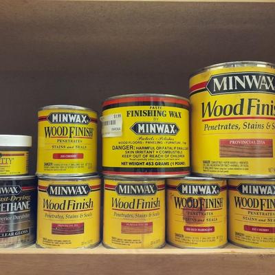 Variety of minwax furniture stain Full to nearly full cans