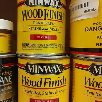 Variety of minwax furniture stain Full to nearly full cans
