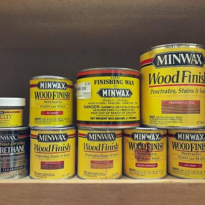 Variety of minwax furniture stain Full to nearly full cans