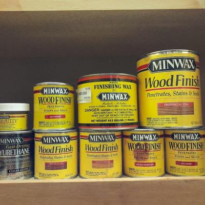 Variety of minwax furniture stain Full to nearly full cans