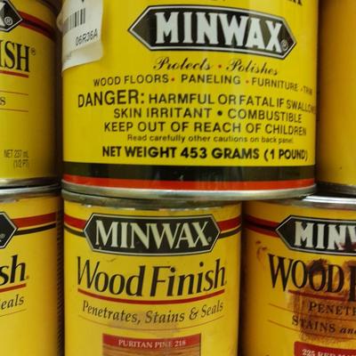 Variety of minwax furniture stain Full to nearly full cans
