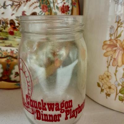 Vintage retro Folgers Butternut Coffee Can Tin Metallic Shiny Colors Bright with metal rooster bowl and more