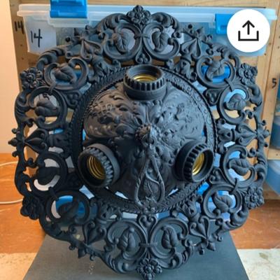 Vintage 1920 Flush Mounted Ceiling Light