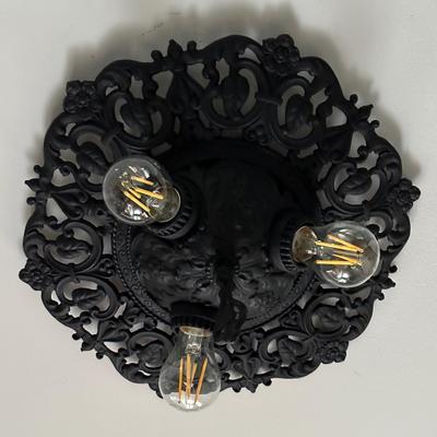 Vintage 1920 Flush Mounted Ceiling Light